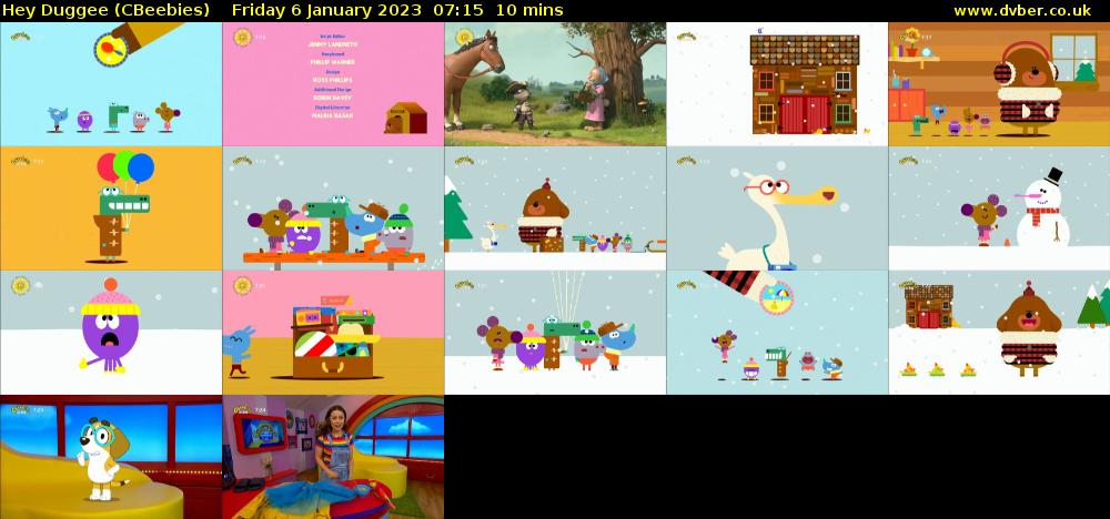 Hey Duggee (CBeebies) Friday 6 January 2023 07:15 - 07:25