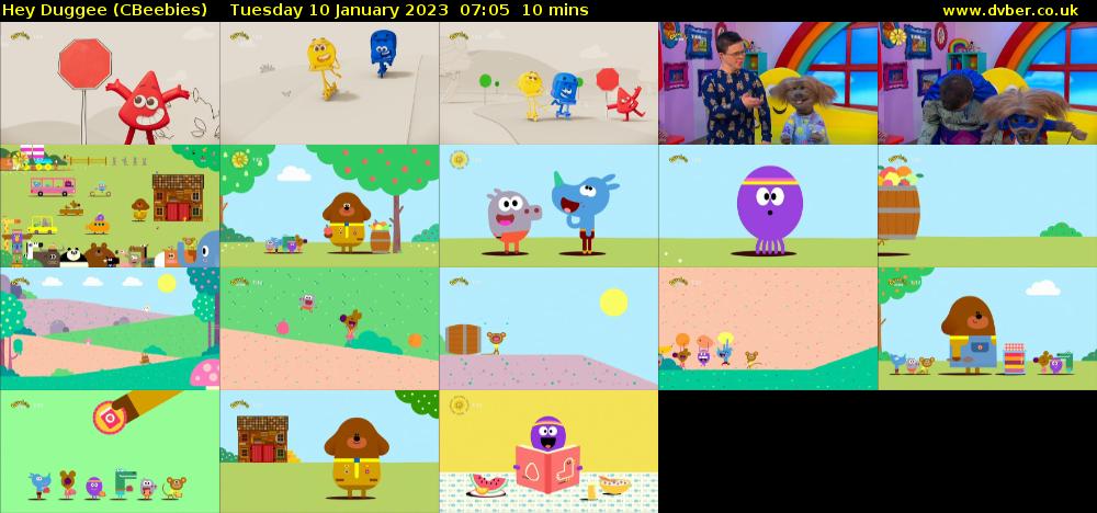 Hey Duggee (CBeebies) Tuesday 10 January 2023 07:05 - 07:15