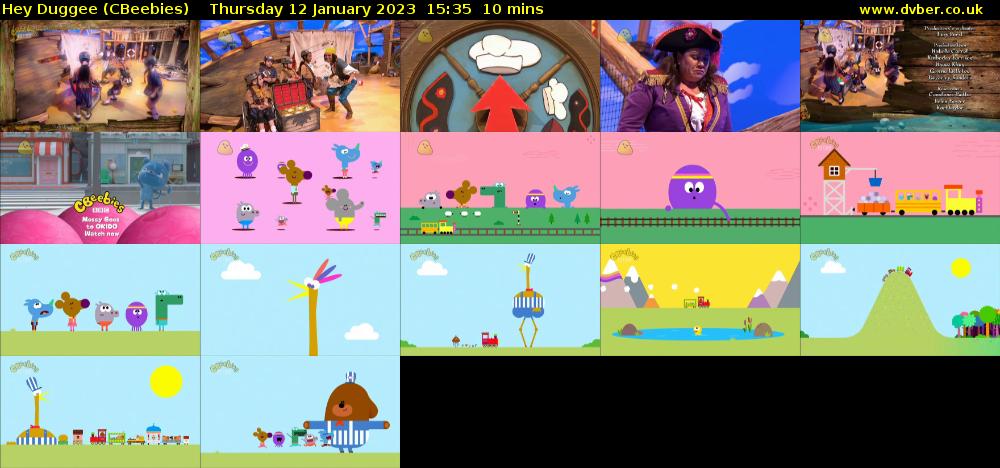 Hey Duggee (CBeebies) Thursday 12 January 2023 15:35 - 15:45