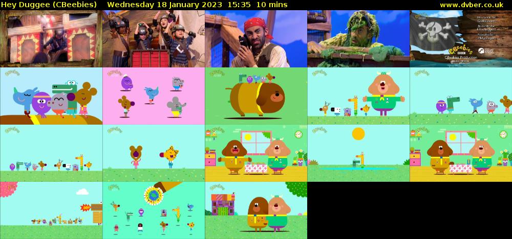 Hey Duggee (CBeebies) Wednesday 18 January 2023 15:35 - 15:45