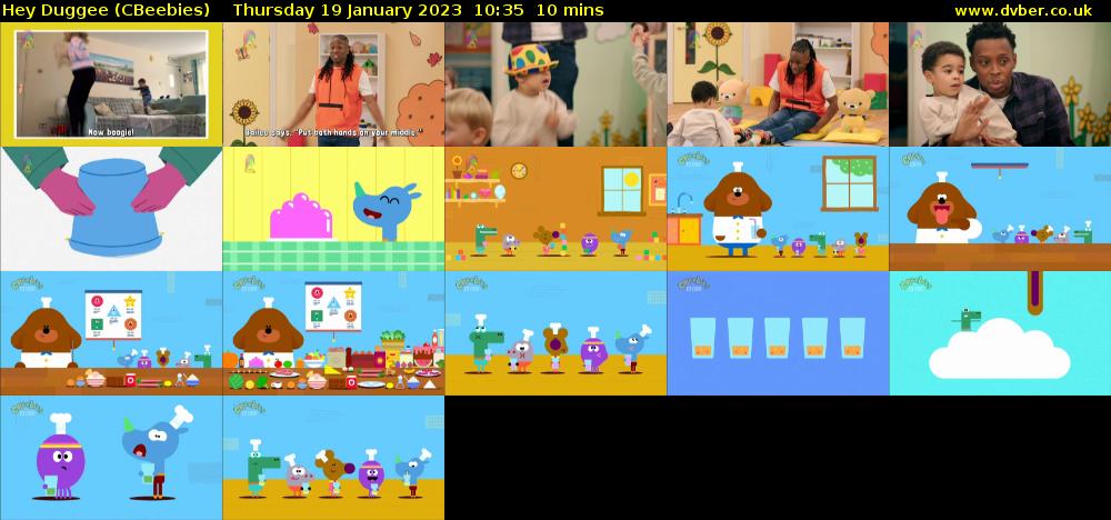 Hey Duggee (CBeebies) Thursday 19 January 2023 10:35 - 10:45