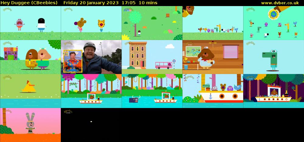 Hey Duggee (CBeebies) Friday 20 January 2023 17:05 - 17:15
