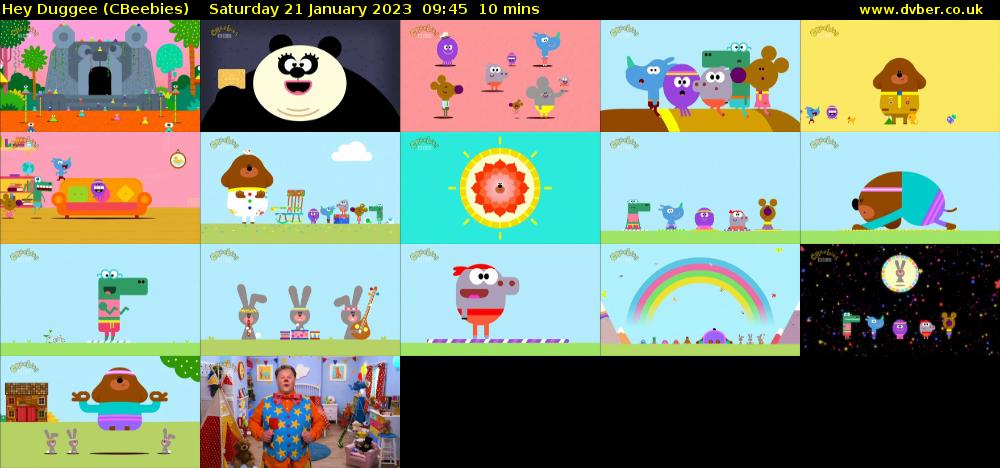 Hey Duggee (CBeebies) Saturday 21 January 2023 09:45 - 09:55