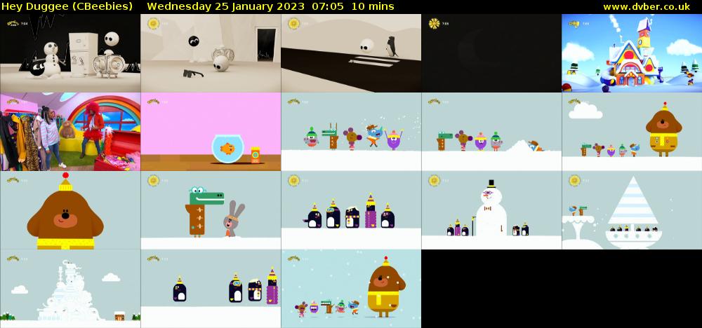 Hey Duggee (CBeebies) Wednesday 25 January 2023 07:05 - 07:15