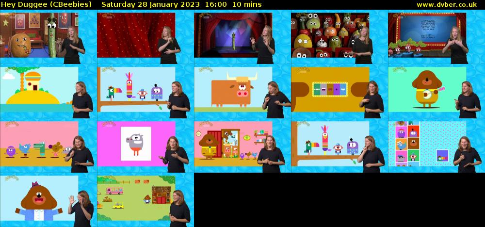 Hey Duggee (CBeebies) Saturday 28 January 2023 16:00 - 16:10