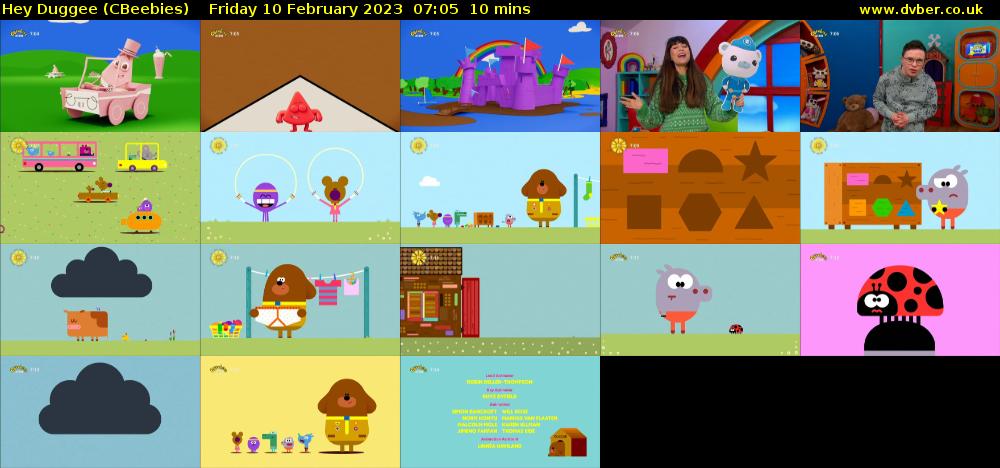 Hey Duggee (CBeebies) Friday 10 February 2023 07:05 - 07:15