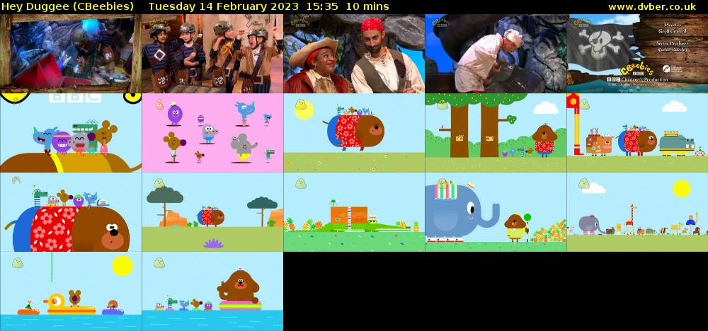 Hey Duggee (CBeebies) Tuesday 14 February 2023 15:35 - 15:45
