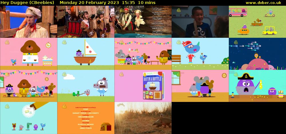 Hey Duggee (CBeebies) Monday 20 February 2023 15:35 - 15:45
