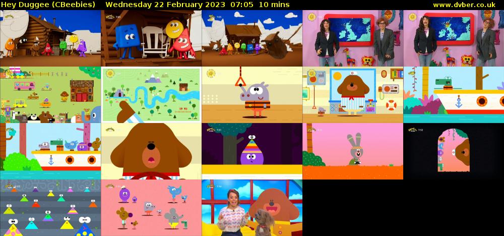 Hey Duggee (CBeebies) Wednesday 22 February 2023 07:05 - 07:15