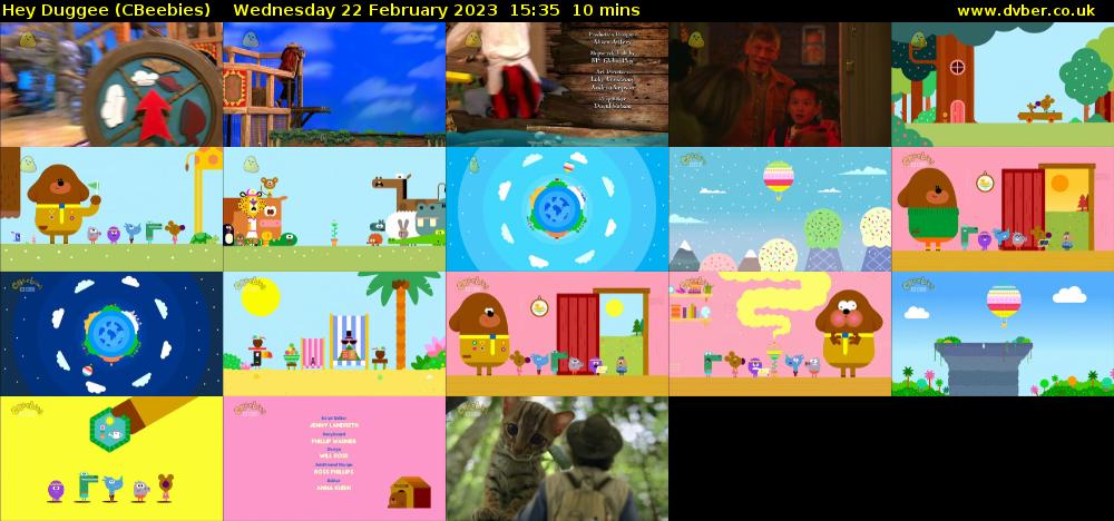 Hey Duggee (CBeebies) Wednesday 22 February 2023 15:35 - 15:45