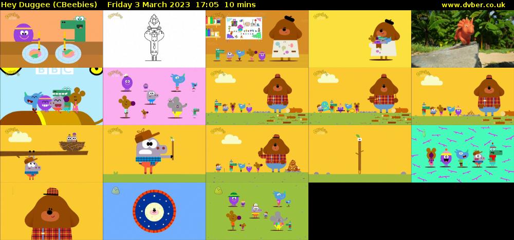 Hey Duggee (CBeebies) Friday 3 March 2023 17:05 - 17:15