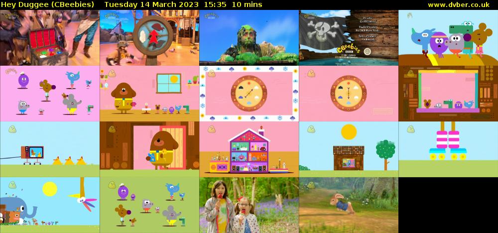 Hey Duggee (CBeebies) Tuesday 14 March 2023 15:35 - 15:45