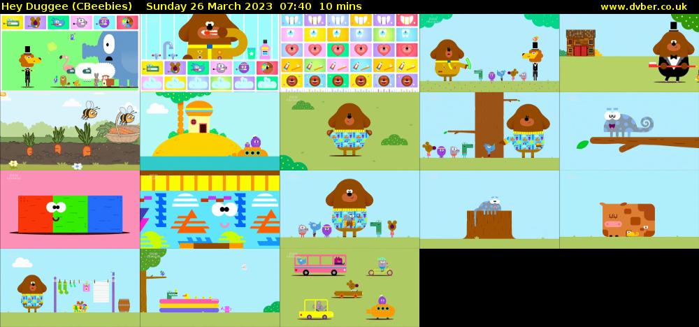 Hey Duggee (CBeebies) Sunday 26 March 2023 07:40 - 07:50