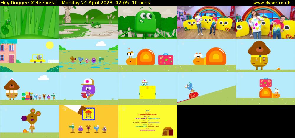 Hey Duggee (CBeebies) Monday 24 April 2023 07:05 - 07:15