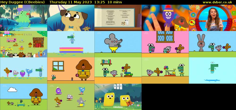 Hey Duggee (CBeebies) Thursday 11 May 2023 13:25 - 13:35