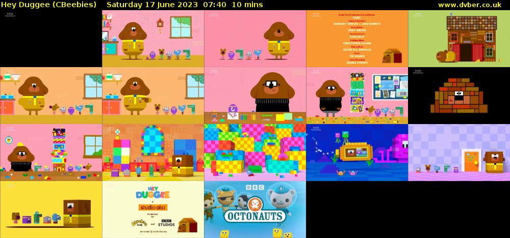 Hey Duggee (CBeebies) Saturday 17 June 2023 07:40 - 07:50
