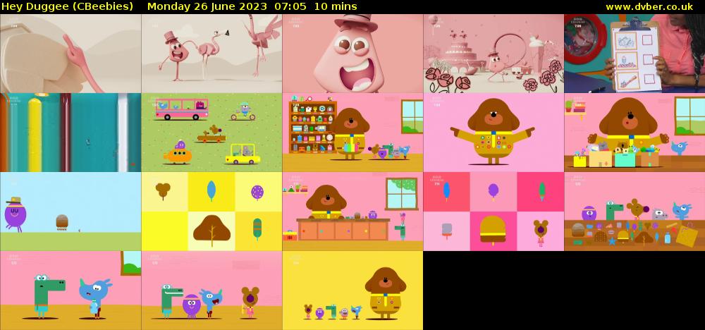 Hey Duggee (CBeebies) Monday 26 June 2023 07:05 - 07:15