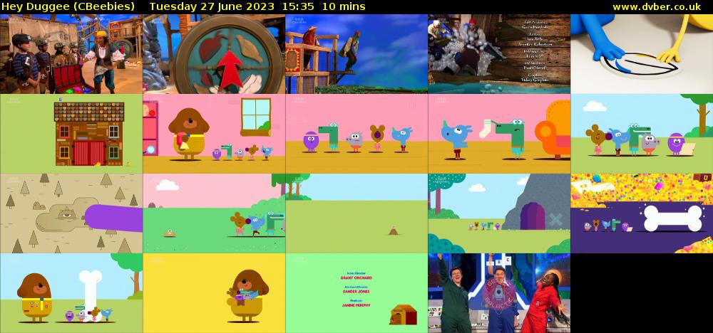 Hey Duggee (CBeebies) Tuesday 27 June 2023 15:35 - 15:45