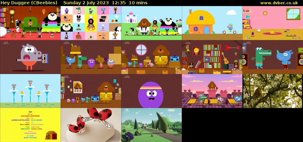 Hey Duggee (CBeebies) Sunday 2 July 2023 12:35 - 12:45