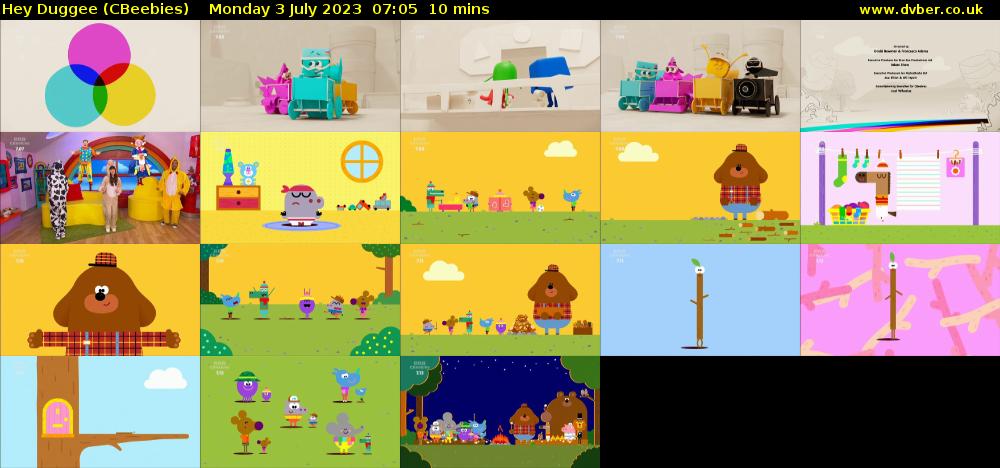 Hey Duggee (CBeebies) Monday 3 July 2023 07:05 - 07:15