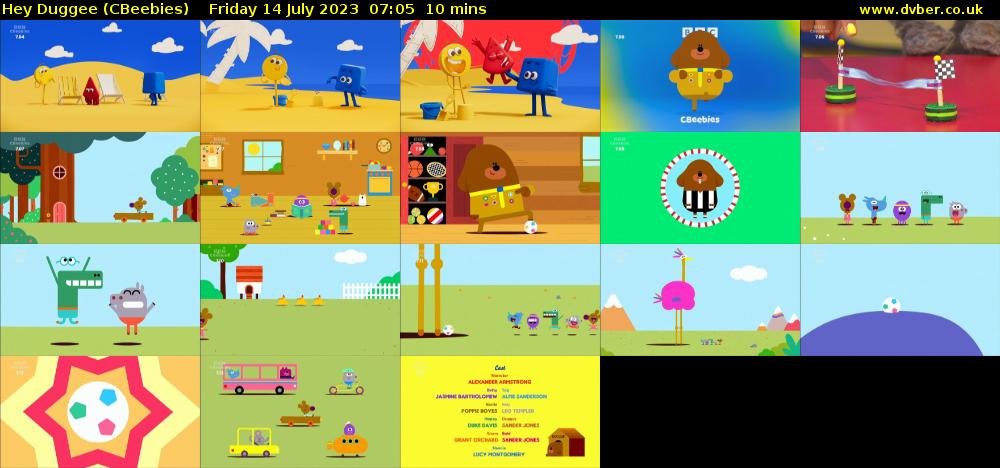 Hey Duggee (CBeebies) Friday 14 July 2023 07:05 - 07:15