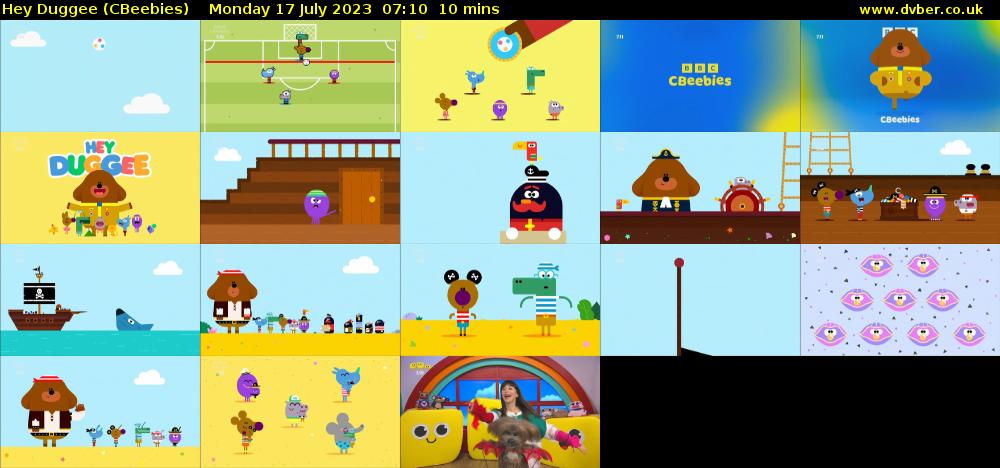 Hey Duggee (CBeebies) Monday 17 July 2023 07:10 - 07:20