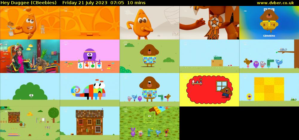 Hey Duggee (CBeebies) Friday 21 July 2023 07:05 - 07:15