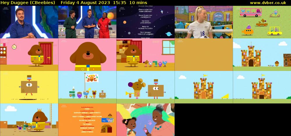 Hey Duggee (CBeebies) Friday 4 August 2023 15:35 - 15:45