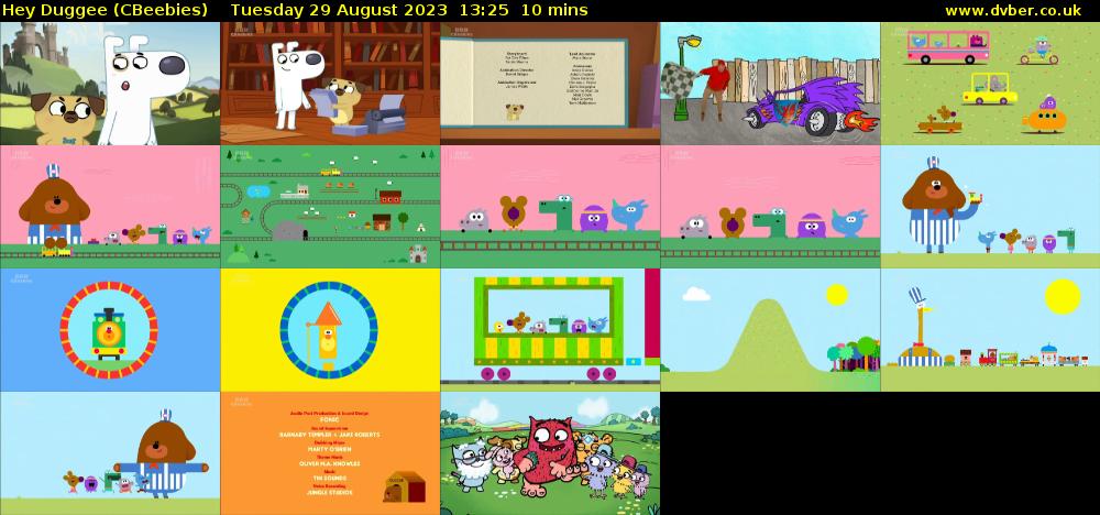 Hey Duggee (CBeebies) Tuesday 29 August 2023 13:25 - 13:35