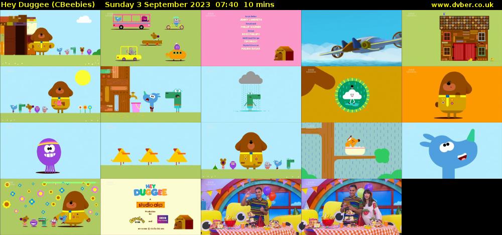 Hey Duggee (CBeebies) Sunday 3 September 2023 07:40 - 07:50
