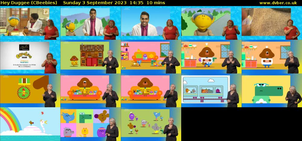 Hey Duggee (CBeebies) Sunday 3 September 2023 14:35 - 14:45
