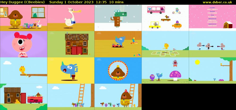 Hey Duggee (CBeebies) Sunday 1 October 2023 12:35 - 12:45