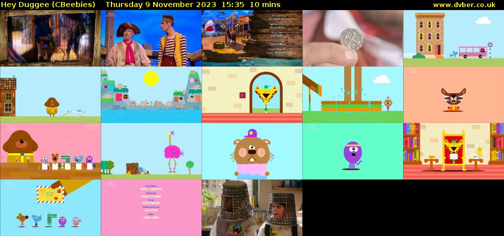 Hey Duggee (CBeebies) Thursday 9 November 2023 15:35 - 15:45