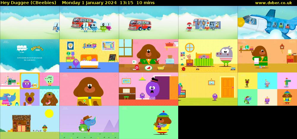 Hey Duggee (CBeebies) Monday 1 January 2024 13:15 - 13:25