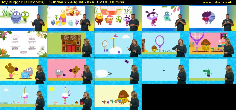 Hey Duggee (CBeebies) Sunday 25 August 2024 15:10 - 15:20