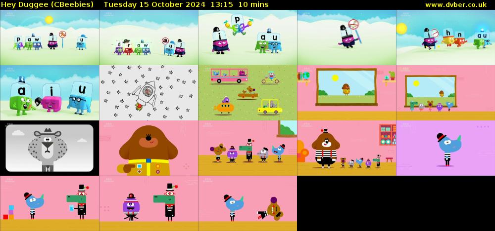 Hey Duggee (CBeebies) Tuesday 15 October 2024 13:15 - 13:25