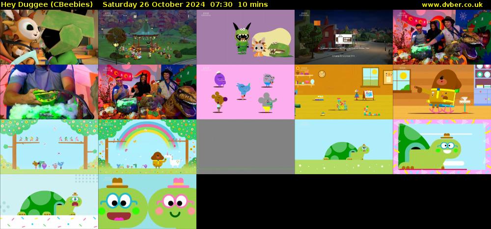 Hey Duggee (CBeebies) Saturday 26 October 2024 07:30 - 07:40