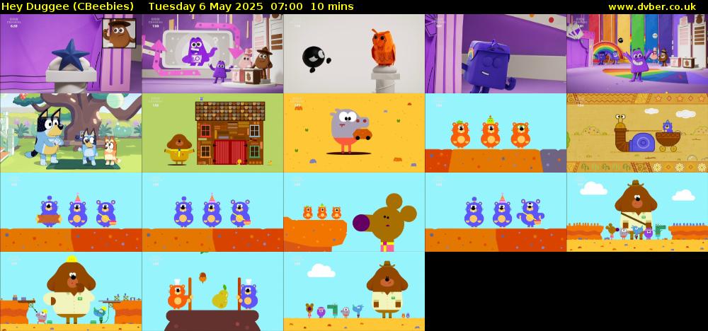 Hey Duggee (CBeebies) Tuesday 6 May 2025 07:00 - 07:10