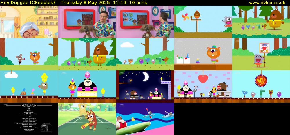 Hey Duggee (CBeebies) Thursday 8 May 2025 11:10 - 11:20