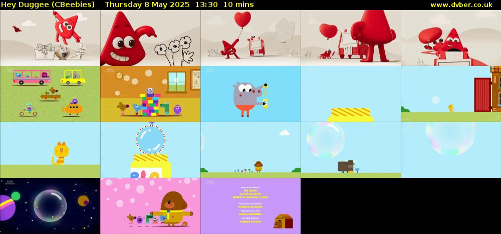 Hey Duggee (CBeebies) Thursday 8 May 2025 13:30 - 13:40