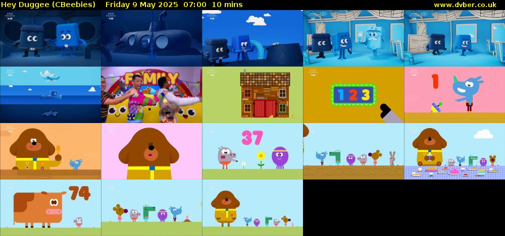 Hey Duggee (CBeebies) Friday 9 May 2025 07:00 - 07:10
