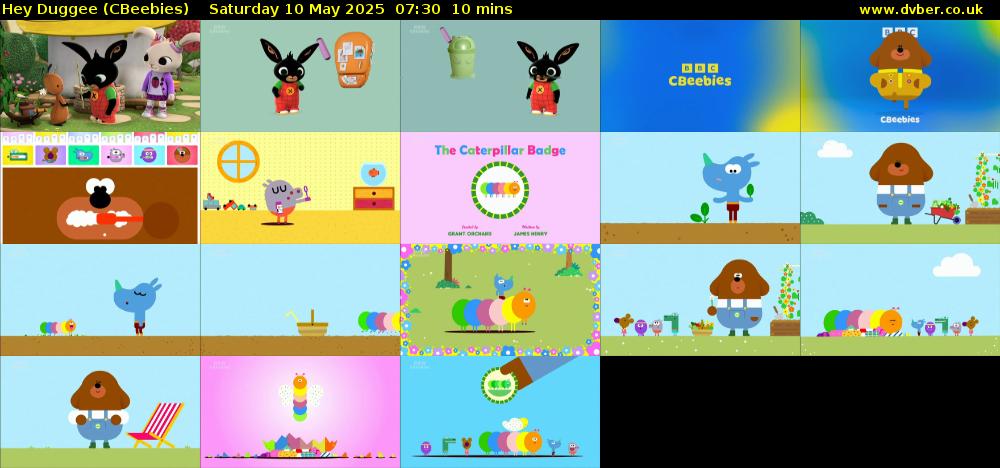 Hey Duggee (CBeebies) Saturday 10 May 2025 07:30 - 07:40