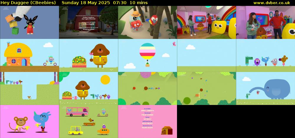 Hey Duggee (CBeebies) Sunday 18 May 2025 07:30 - 07:40