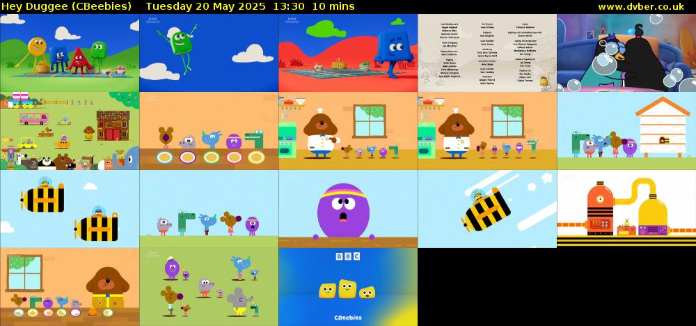 Hey Duggee (CBeebies) Tuesday 20 May 2025 13:30 - 13:40