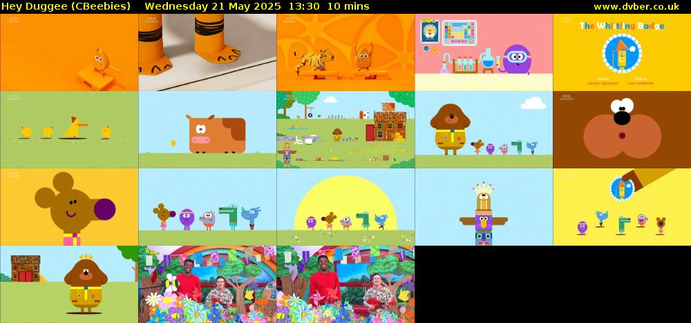 Hey Duggee (CBeebies) Wednesday 21 May 2025 13:30 - 13:40