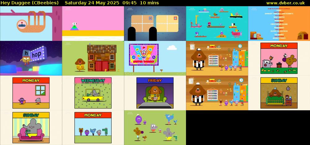 Hey Duggee (CBeebies) Saturday 24 May 2025 09:45 - 09:55