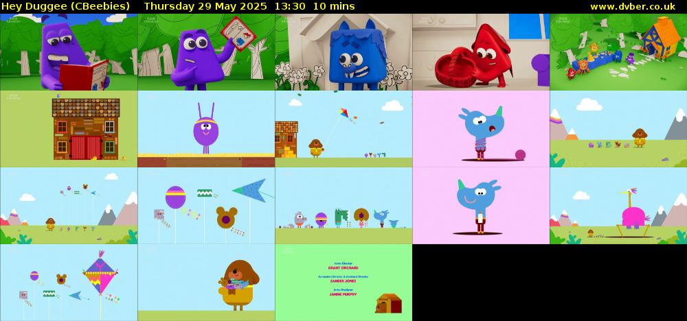 Hey Duggee (CBeebies) Thursday 29 May 2025 13:30 - 13:40