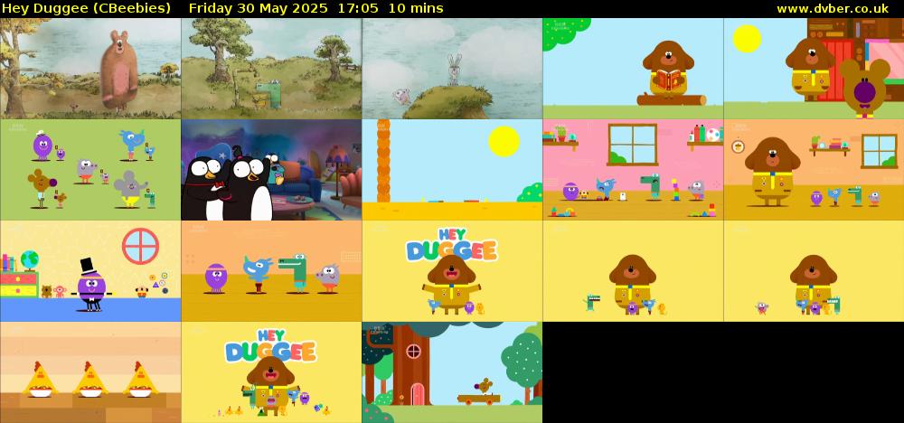 Hey Duggee (CBeebies) Friday 30 May 2025 17:05 - 17:15