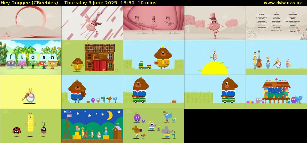 Hey Duggee (CBeebies) Thursday 5 June 2025 13:30 - 13:40