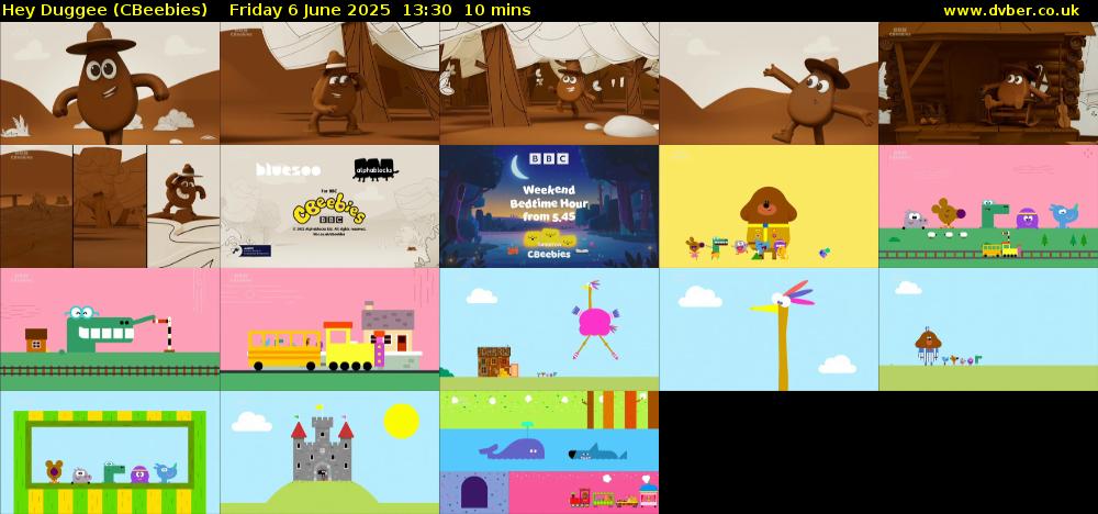 Hey Duggee (CBeebies) Friday 6 June 2025 13:30 - 13:40
